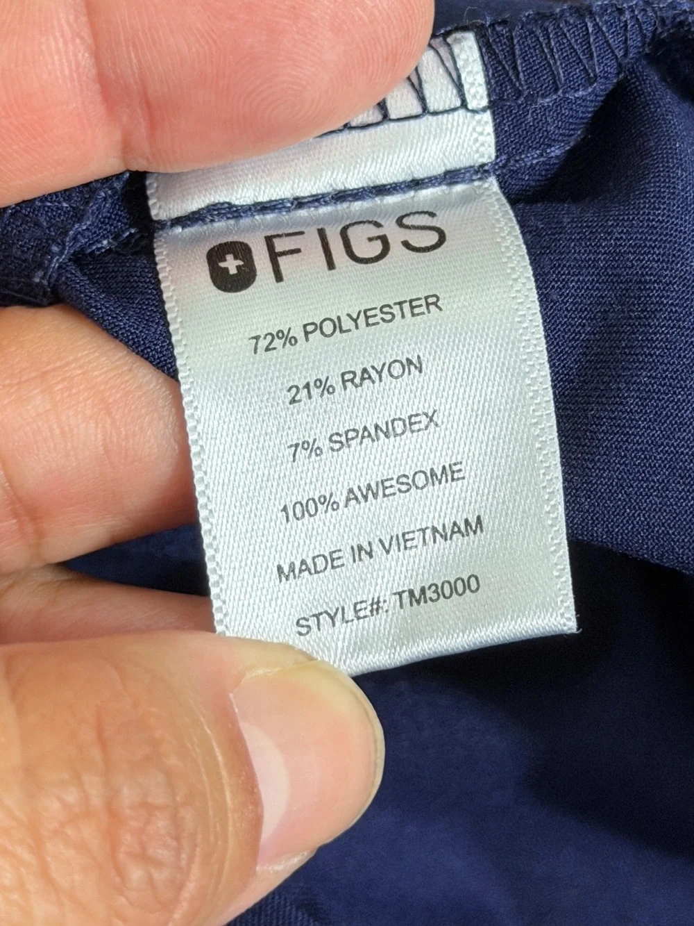 Figs XL Navy Blue Chisec Top and Cairo Pant Men's Scrub Set